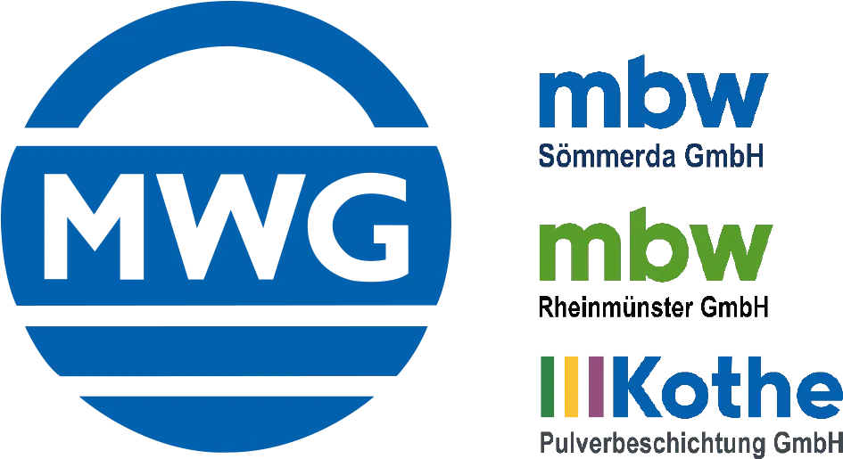 Logo_MWG Gruppe, mbw Sömmerda, mbw Rheinmünster, Kothe-Pulverbeschichtung GmbH